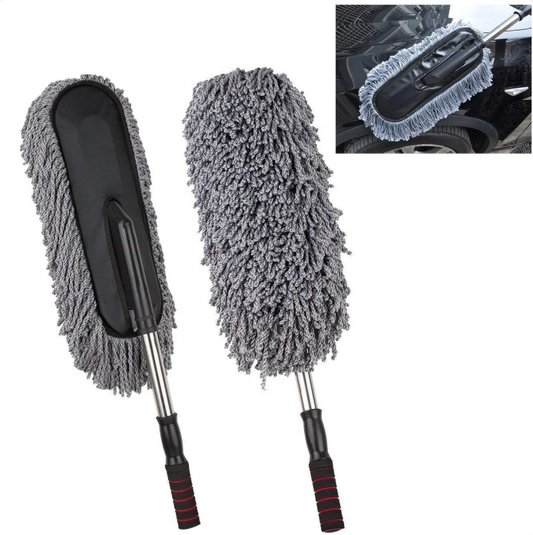 Car Duster, Long Retractable / Soft / Non-Slip / Handle